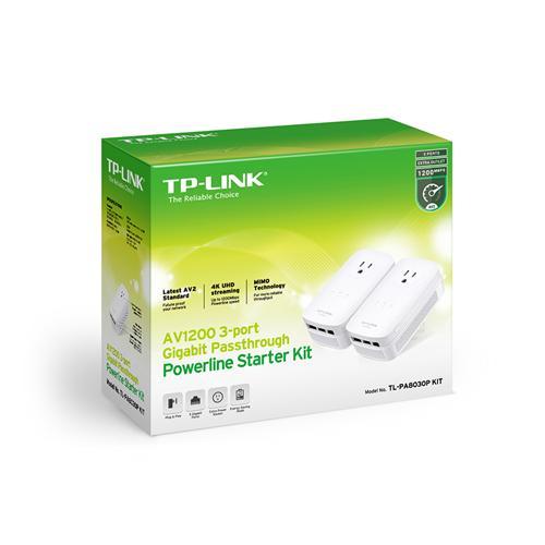 TP-Link TL-PA8030P KIT Adaptateur Powerline AV1200 3 Ports Gigabit Kit De Démarrage Avec Prise Gigogne - Simple Boutique