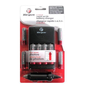 Targus Chargeur de Batteries AC ou DC12v + batteries 4xAA, 4xAAA - Simple Boutique