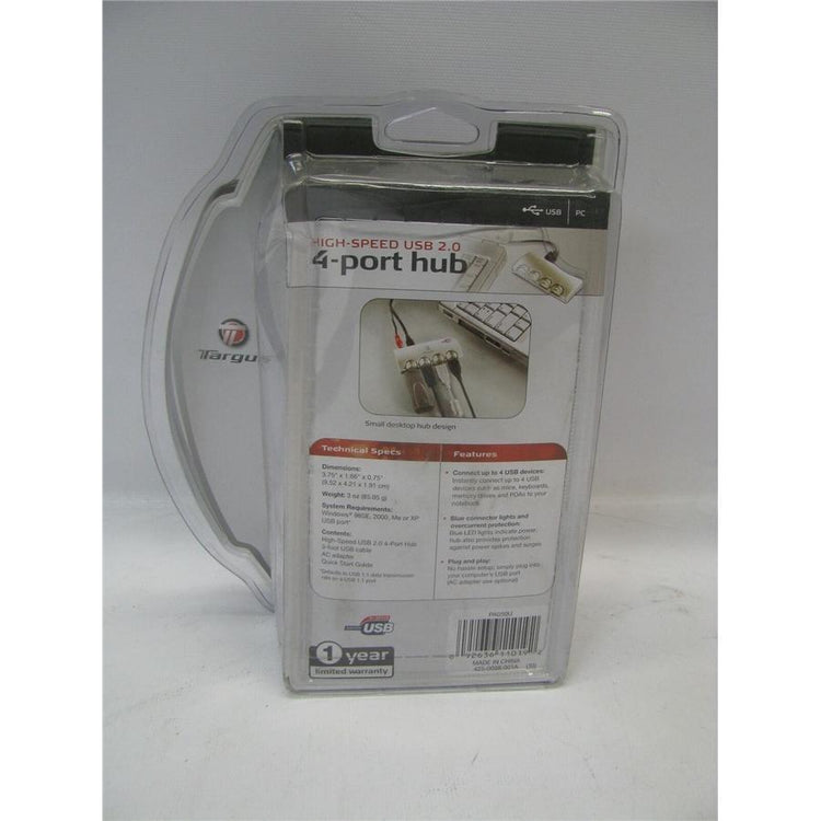 Targus Hub USB 2.0 4 Ports Haute Vitesse Gris - Simple Boutique