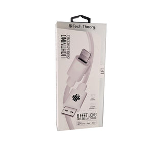 Tech Theory - Câble Lightning pour le Chargement et la Synchronisation pour Iphone et Ipad, 6 Pieds, Blanc - Simple Boutique
