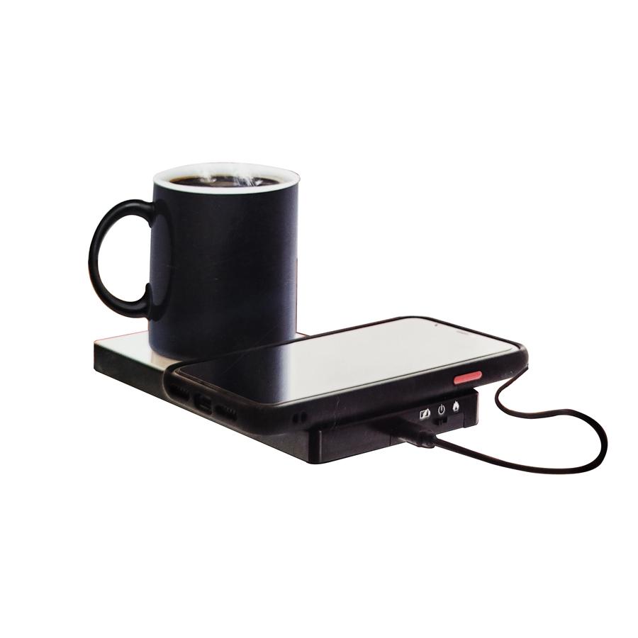 Tech Theory - Chargeur Sans-Fil et Chauffe-Tasse, Alimenté par USB, Noir - Simple Boutique