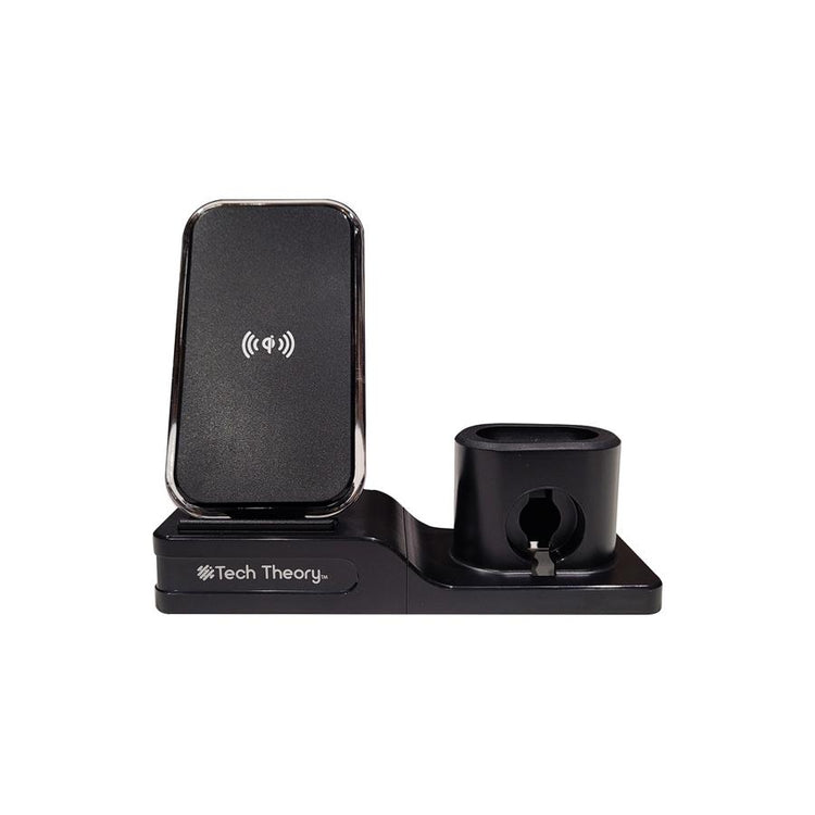 Tech Theory - Station de Chargement 3 en 1 pour Téléphone, Montre Intelligente et Écouteurs, Noir - Simple Boutique