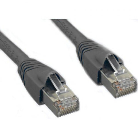 TechCraft Câble Cat6a Ethernet Réseau Straight-Through 10 Gbit/S RJ-45 Blindé Gris 100 Pieds