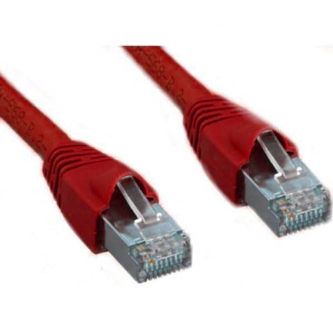 TechCraft Câble Cat6a Ethernet Réseau Straight-Through 10 Gbit/S RJ-45 Blindé Rouge 25 Pieds