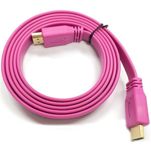 TechCraft Câble HDMI Plat V1.4 Compatible 3D Et Ethernet 1080P 5 Pieds Rose - Simple Boutique