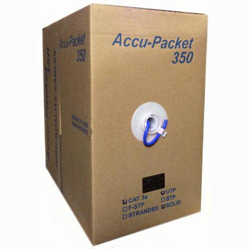 TechCraft Câble Réseau Cat5e Solid - FT4/CMG - Bleu 1000' - Simple Boutique