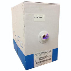 TechCraft Câble Réseau Cat5e Solid - FT4/CMR - Violet 1000' - Simple Boutique