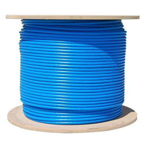TechCraft Câble Réseau Cat6a UTP Certifié CMP Plenum UL 650 Mhz Cuivre Bleu Bobine 1000 Pi - Simple Boutique