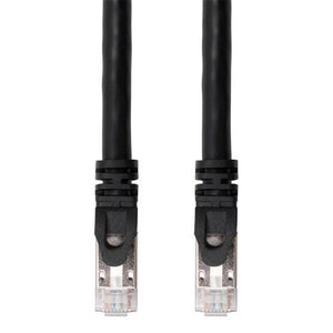 TechCraft - Câble Réseau FTP avec Connecteurs Métalliques CAT8, Blindé, Longeur de 65 Pieds, Noir - Simple Boutique