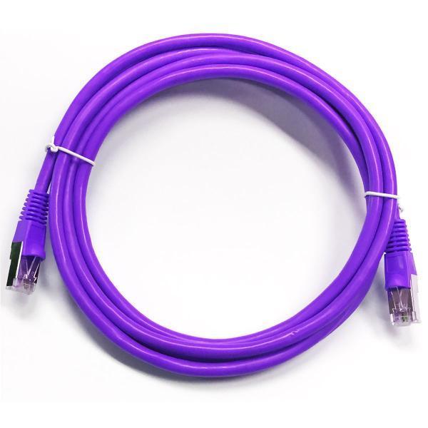 TechCraft Câble ethernet réseau Cat5e RJ-45 blindé 1 pi Mauve - Simple Boutique