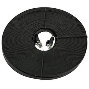 TechCraft Câble ethernet réseau PLAT Cat5e RJ-45 100pi NOIR - Simple Boutique