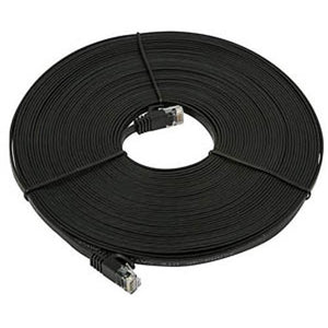 TechCraft Câble ethernet réseau PLAT Cat5e RJ-45 50pi NOIR - Simple Boutique