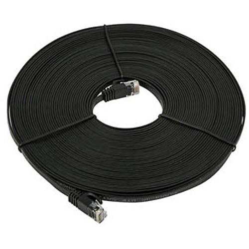 TechCraft Câble ethernet réseau PLAT Cat5e RJ-45 50pi NOIR - Simple Boutique