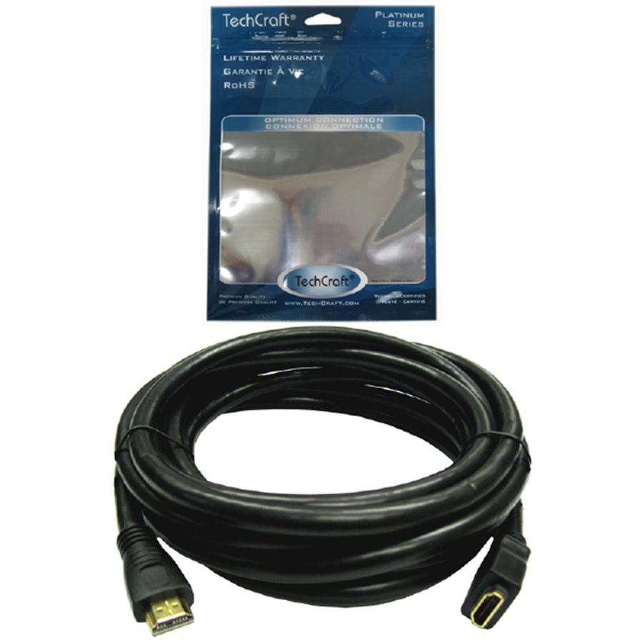 TechCraft Extension HDMI 1.4 Haute Vitesse avec Ethernet 3D 10 Pi Noir - Simple Boutique