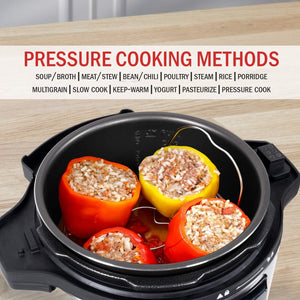 Thomson - Autocuiseur et Friteuse à Air 9-en1, Capacité de 6 Litres, Acier Inoxydable - Simple Boutique