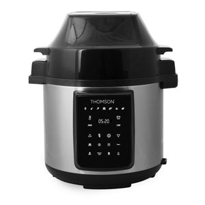 Thomson - Autocuiseur et Friteuse à Air 9-en1, Capacité de 6 Litres, Acier Inoxydable - Simple Boutique
