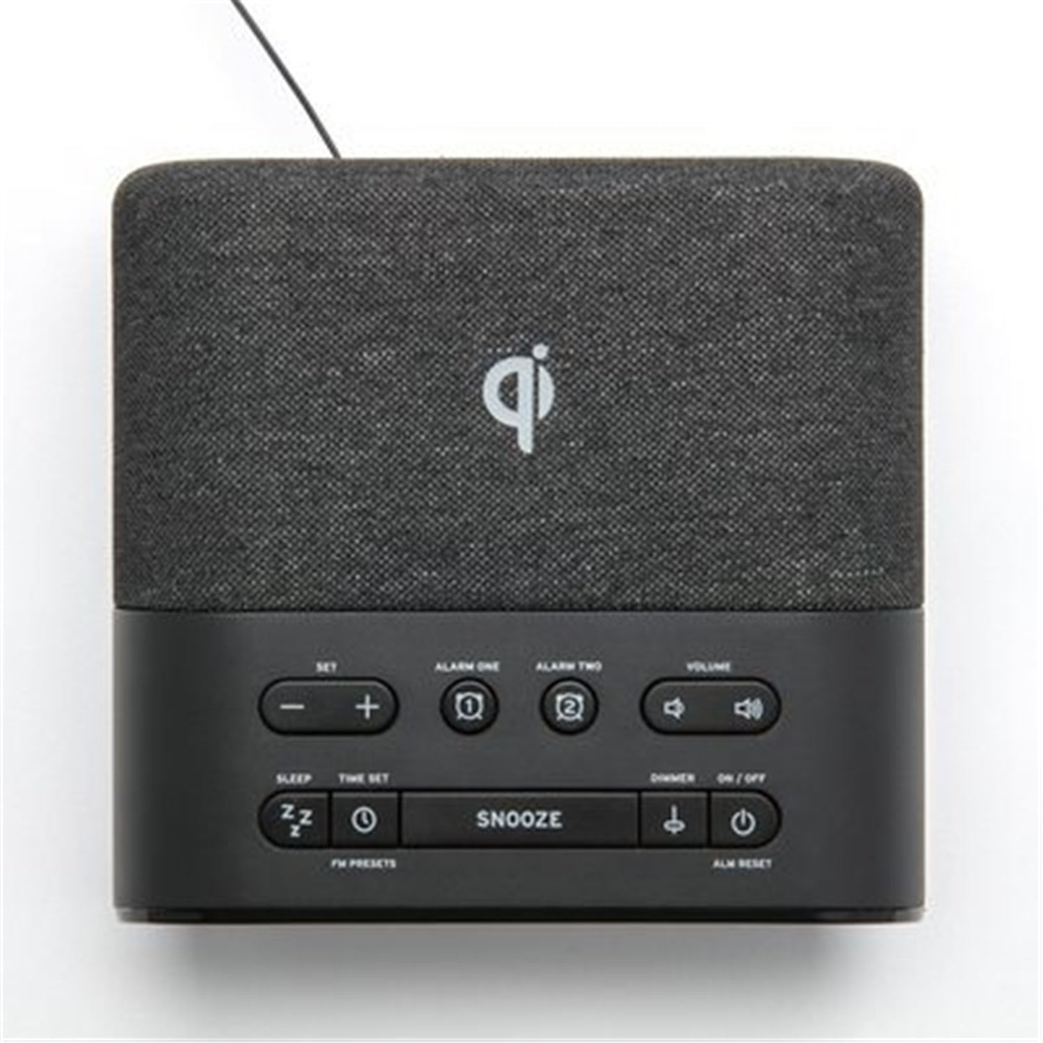 Timex - Radio-Réveil FM Avec Chargement Sans-Fil et Port USB, Noir - Simple Boutique