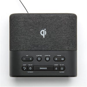 Timex - Radio-Réveil FM Avec Chargement Sans-Fil et Port USB, Noir - Simple Boutique