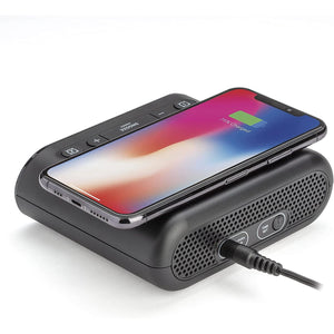 Timex - Radio-Réveil à Double Alarme avec Écran LED, Chargement Sans-Fil et Batterie de Secours, Noir - Simple Boutique