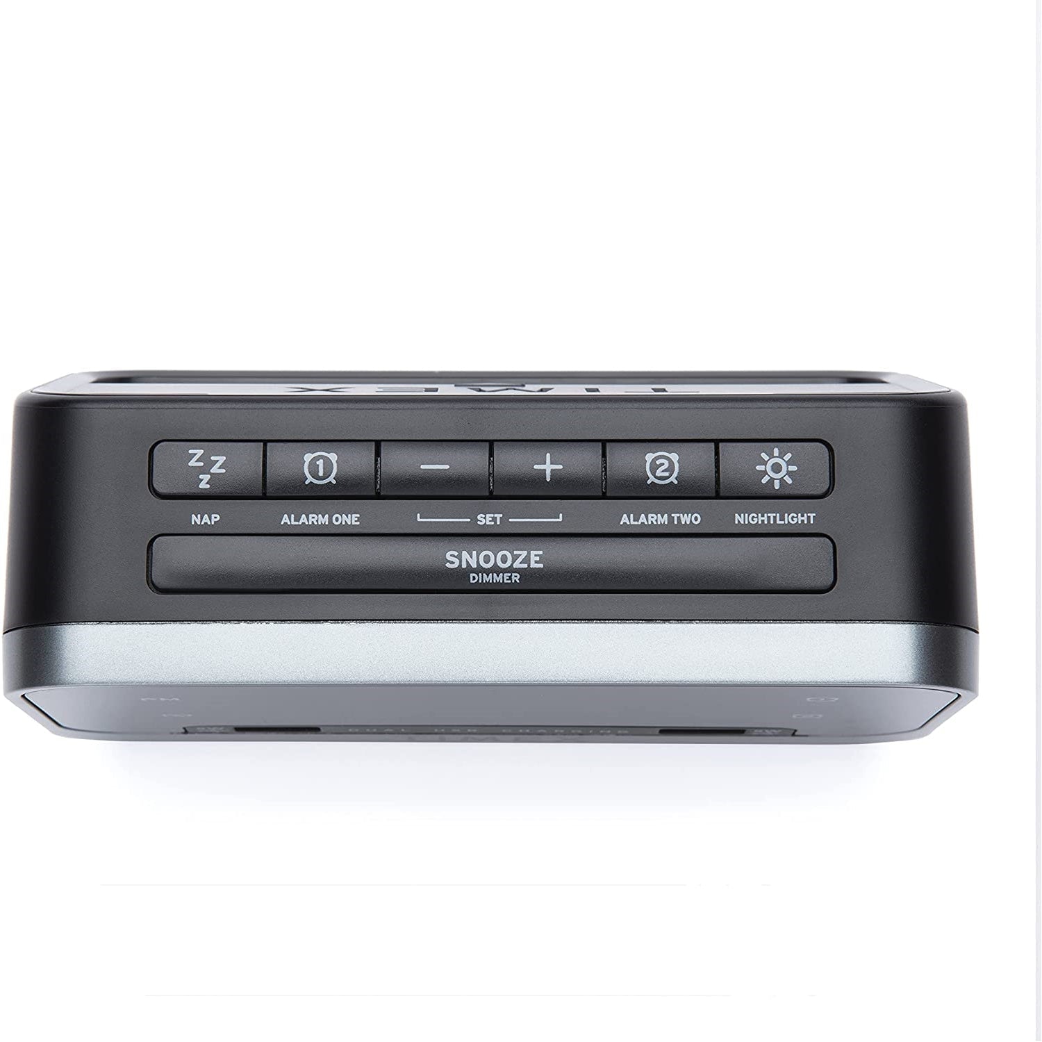 Timex - Radio-Réveil à Double Alarme avec Écran LED, Chargement USB et Veilleuse, Noir - Simple Boutique