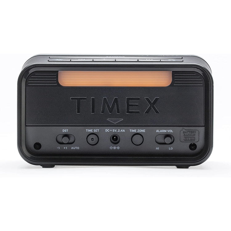 Timex - Radio-Réveil à Double Alarme avec Écran LED, Chargement USB et Veilleuse, Noir - Simple Boutique