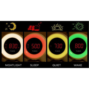 Timex - Réveil Matin d'apprentissage du Sommeil pour Enfant avec Machine à Sons et Veilleuse, Blanc - Simple Boutique