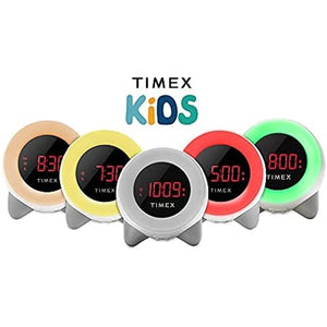 Timex - Réveil Matin d'apprentissage du Sommeil pour Enfant avec Machine à Sons et Veilleuse, Blanc - Simple Boutique