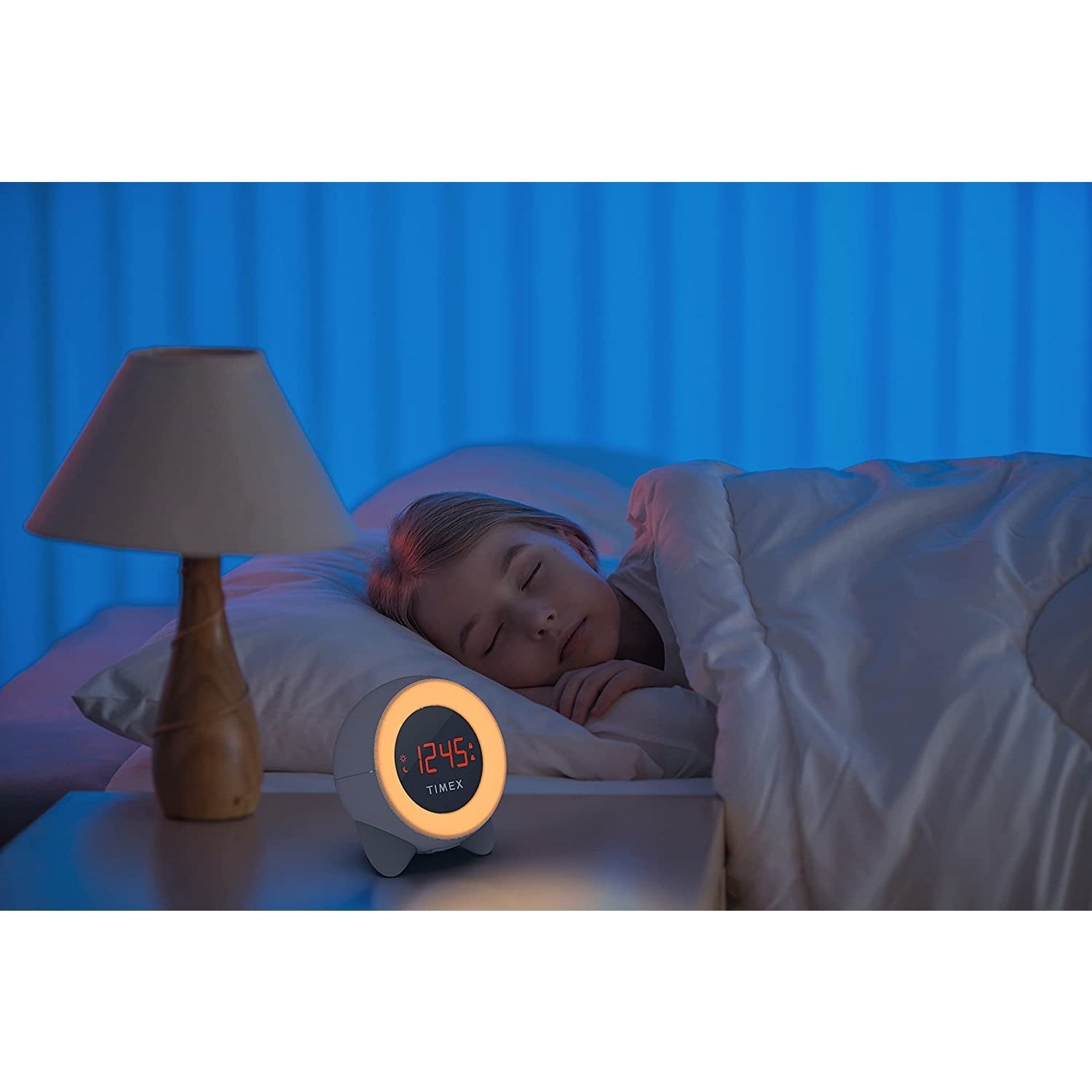 Timex - Réveil Matin d'apprentissage du Sommeil pour Enfant avec Machine à Sons et Veilleuse, Blanc - Simple Boutique