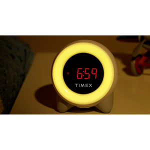 Timex - Réveil Matin d'apprentissage du Sommeil pour Enfant avec Machine à Sons et Veilleuse, Blanc - Simple Boutique