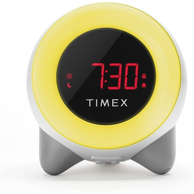 Timex - Réveil Matin d'apprentissage du Sommeil pour Enfant avec Machine à Sons et Veilleuse, Blanc - Simple Boutique