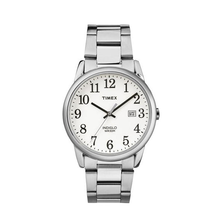 Timex TW2R23300G Montre Analogique pour Homme avec Bracelet Extensible en Acier Inoxydable, Argenté - Simple Boutique