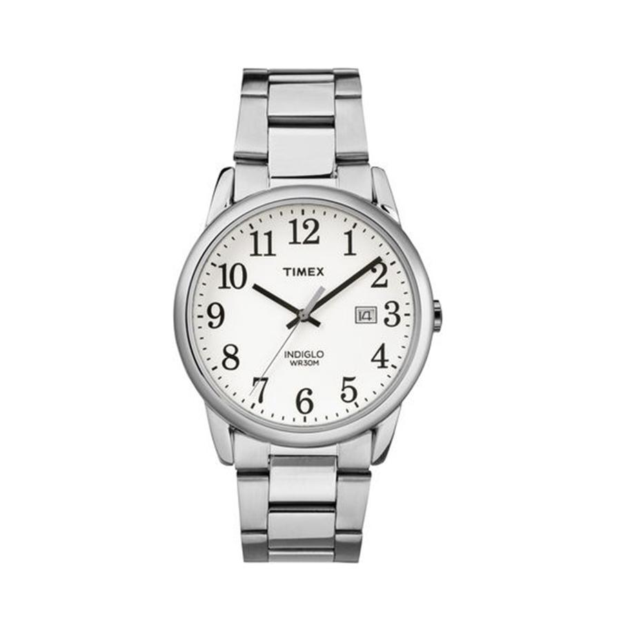 Timex TW2R23300G Montre Analogique pour Homme avec Bracelet Extensible en Acier Inoxydable, Argenté - Simple Boutique