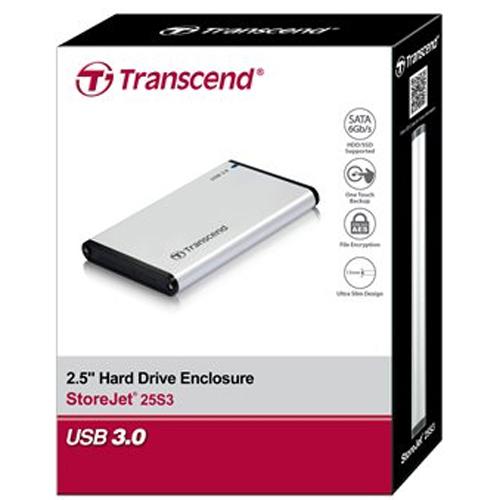 Transcend StoreJet 25S3 Boîtier Externe Disque Dur USB 3.0 2.5" - Simple Boutique