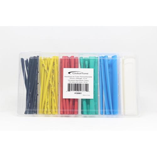 Tubes Thermorétractable, 100 pcs, différents diamètre, 10 cm, Multicolore - Simple Boutique