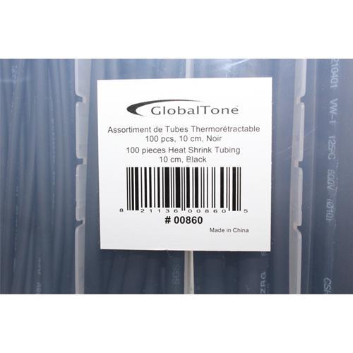 Tubes Thermorétractable, 100 pcs, différents diamètre, 10 cm, Noir - Simple Boutique