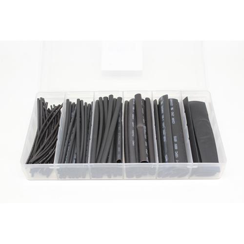 Tubes Thermorétractable, 100 pcs, différents diamètre, 10 cm, Noir - Simple Boutique