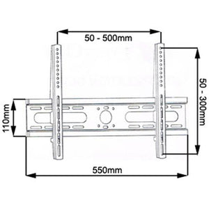 TygerClaw Support Mural fixe mince noir HDTV LED LCD PLASMA 23 à 42" - Simple Boutique