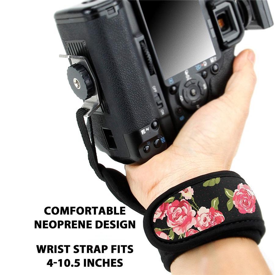USA GEAR GRCMDG0110FLEW Support de Main et Sangle de Poignet pour Appareil Photo DSLR Florale - Simple Boutique