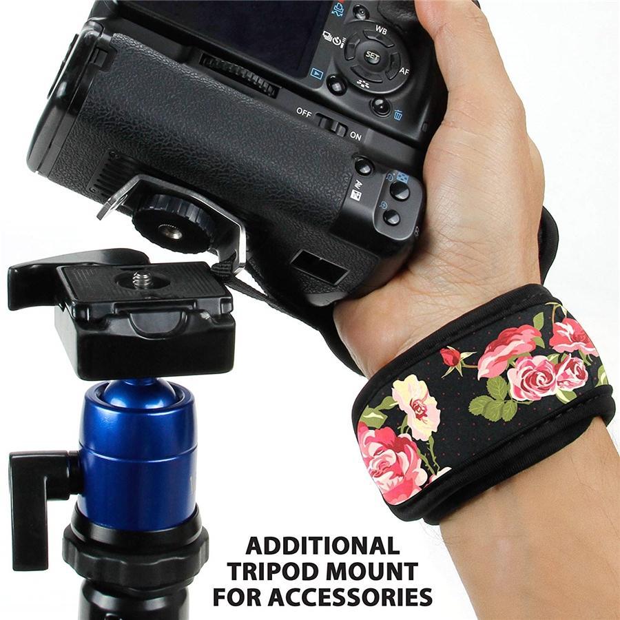 USA GEAR GRCMDG0110FLEW Support de Main et Sangle de Poignet pour Appareil Photo DSLR Florale - Simple Boutique