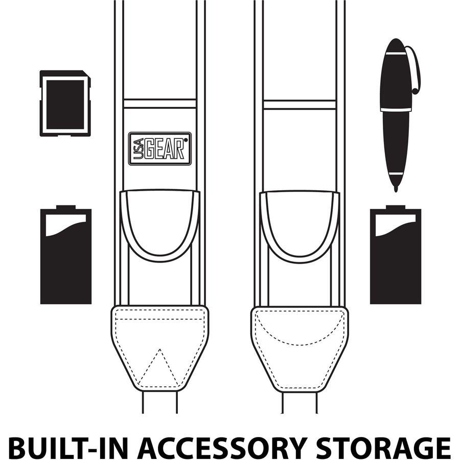 USA GEAR GRCMHS0100BKUS Sangle d'Appareil Photo Harnais de Poitrine avec Poches de Rangement Rembourré en Néoprène Noir - Simple Boutique