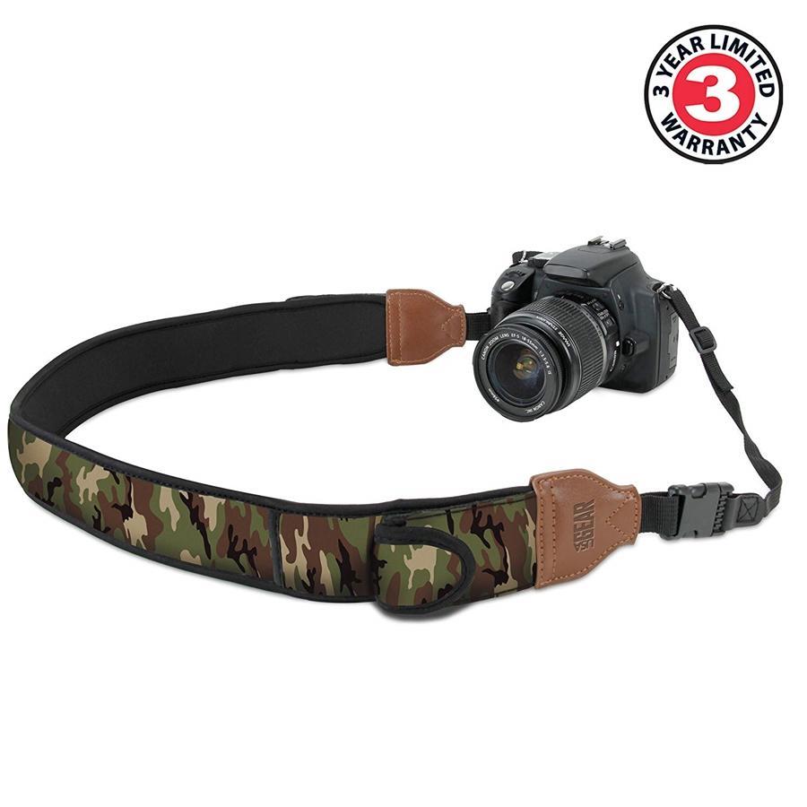 USA GEAR GRCMMS0100CGEW Sangle de Cou pour Appareil Photo Numérique en Neoprene DSLR et SLR Camoufla - Simple Boutique