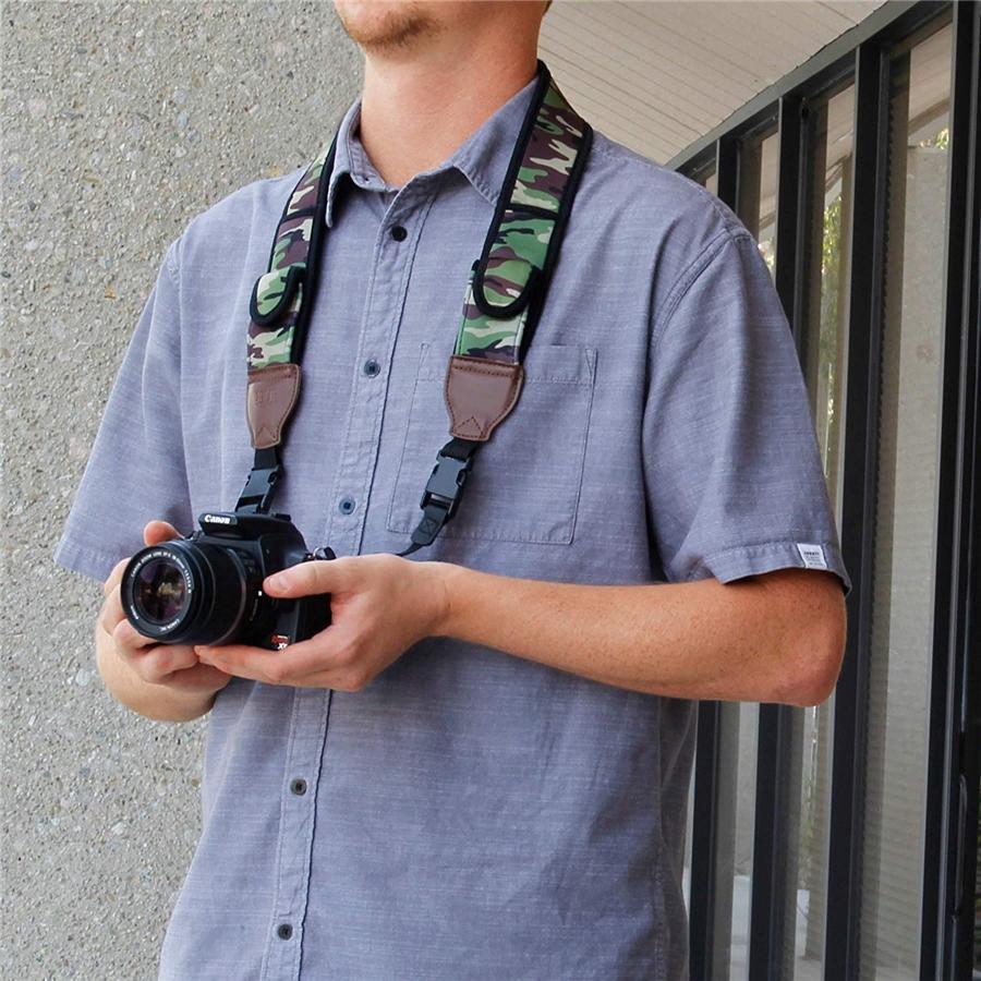 USA GEAR GRCMMS0100CGEW Sangle de Cou pour Appareil Photo Numérique en Neoprene DSLR et SLR Camoufla - Simple Boutique