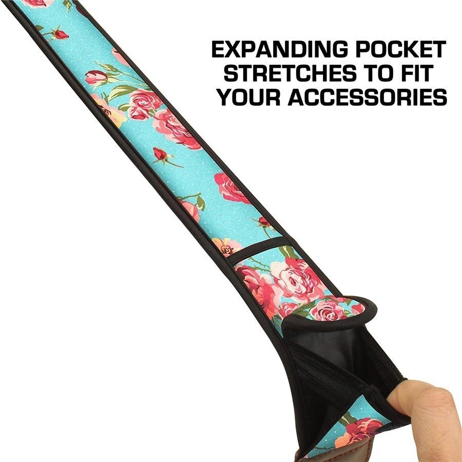 USA GEAR GRCMMS0100FBEW Sangle pour Appareil Photo avec Coussin de Néoprène Régalable Antidérapant Floral Bleu - Simple Boutique