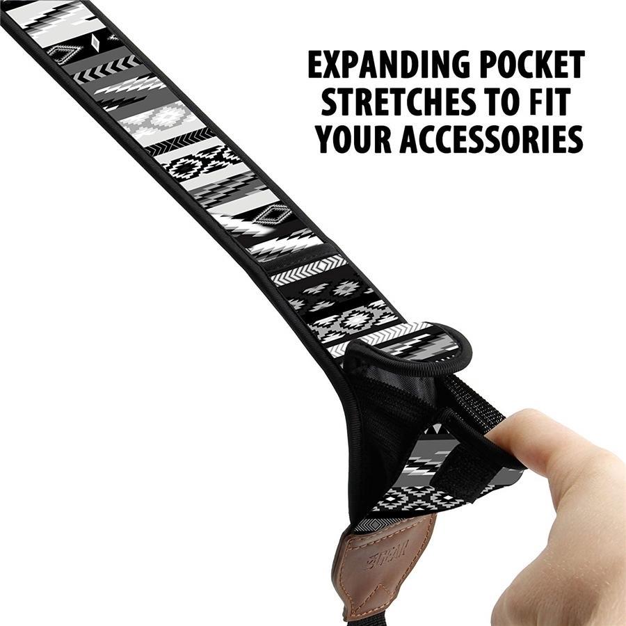 USA GEAR GRCMMS0100WGEW Sangle pour Caméra avec Coussin Ajustable en Néoprène Antidérapant Sud-Ouest Gris - Simple Boutique