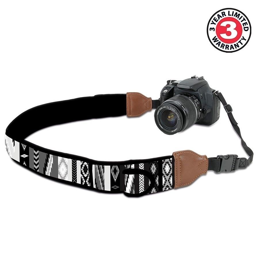 USA GEAR GRCMMS0100WGEW Sangle pour Caméra avec Coussin Ajustable en Néoprène Antidérapant Sud-Ouest Gris - Simple Boutique