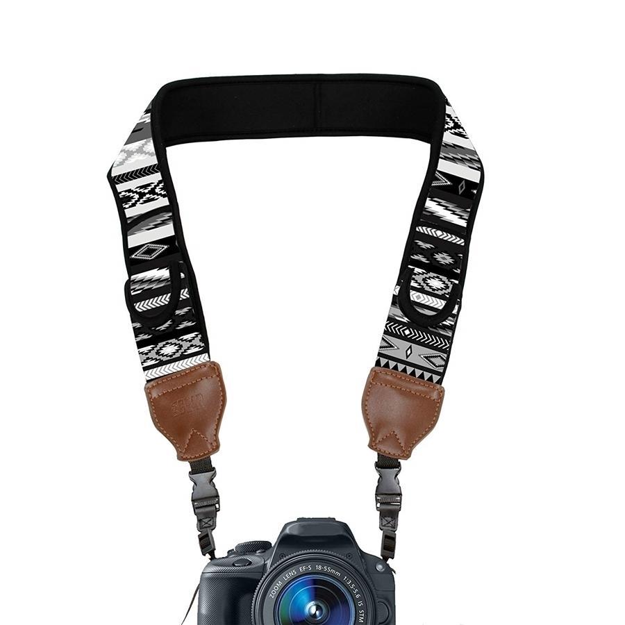 USA GEAR GRCMMS0100WGEW Sangle pour Caméra avec Coussin Ajustable en Néoprène Antidérapant Sud-Ouest Gris - Simple Boutique