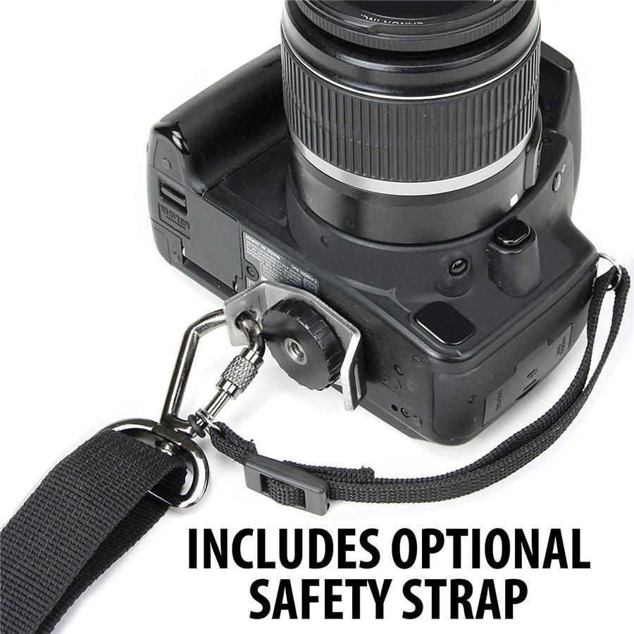 USA GEAR GRCMSS0100BKUS Bandoulière pour Appareil Photo DSLR avec Élévant et Néoprène Rembourré Noir - Simple Boutique