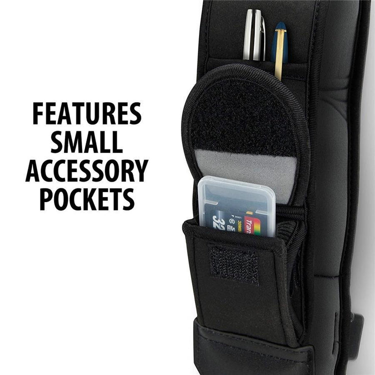 USA GEAR GRCMSS0100BKUS Bandoulière pour Appareil Photo DSLR avec Élévant et Néoprène Rembourré Noir - Simple Boutique