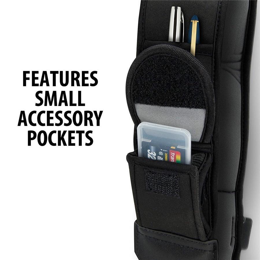 USA GEAR GRCMSS0100BKUS Bandoulière pour Appareil Photo DSLR avec Élévant et Néoprène Rembourré Noir - Simple Boutique