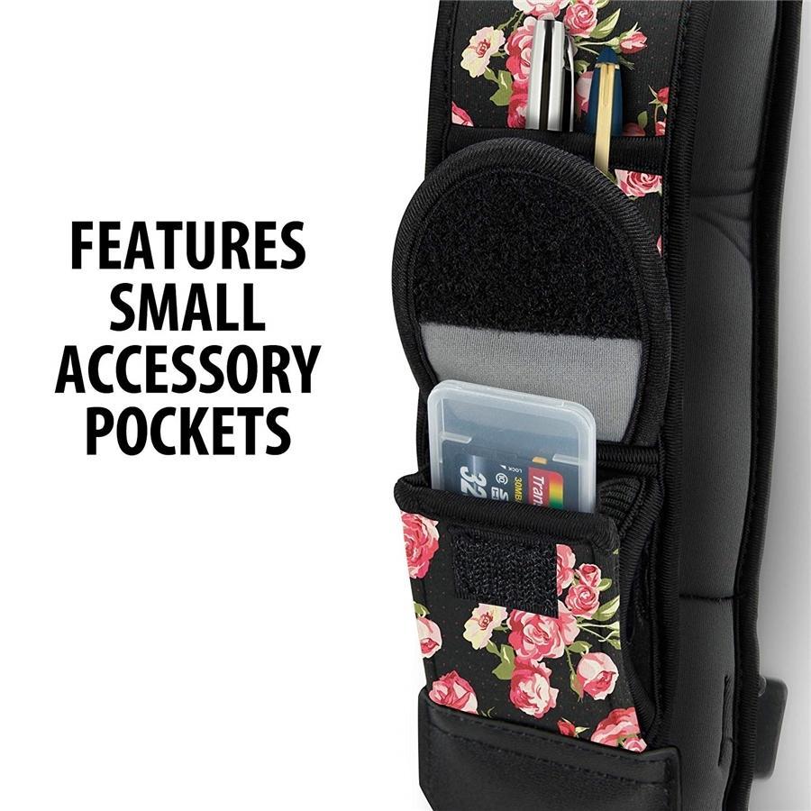 USA GEAR GRCMSS0100FLEW Sangle Épaule Bandoulière Rembourée en Néoprène pour Appareil Photo Floral - Simple Boutique